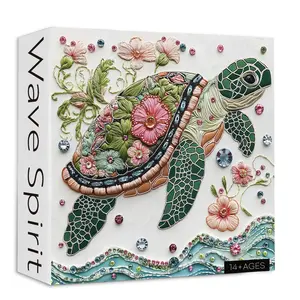 Sea Turtle 1000 Piece Puzzle for Adults, PICKFORU Wave Spirit Jigsaw Puzzle 1000 Pieces, Nature Animal Art Puzzles as Home Decor