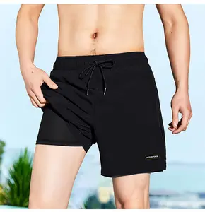 4-Pack Men's Swim Trunks Quick Dry 2-in-1 Board Shorts with Anti-embarrassment Lining Stretch Breathable Bathing Suits for Swimming Hot Spring Surfing and Beach Vacation Comfortable Loose Fit