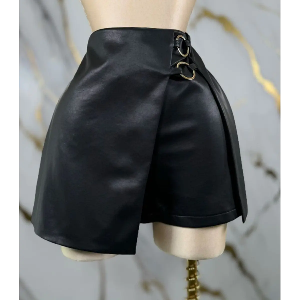 MINI SKORT FAUX LEATHER