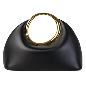 Pre-owned jacquemus Leather Top Handle Bags Black Calino Ring Bag Small E26021890