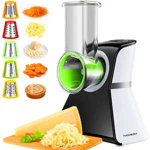 5-in-1 Electric Rotary Grater | One-Touch | Safety Push Bar | Salads & Cheese