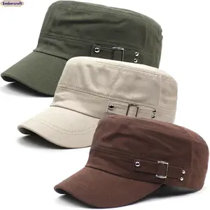 Unisex 3-Piece Flat Top Cap Set, Lightweight Breathable Adjustable Strap Casual Sun Hat, Men's Accessories for Adults, Ideal for Outdoor Sports (Set of 3), Set Of Three