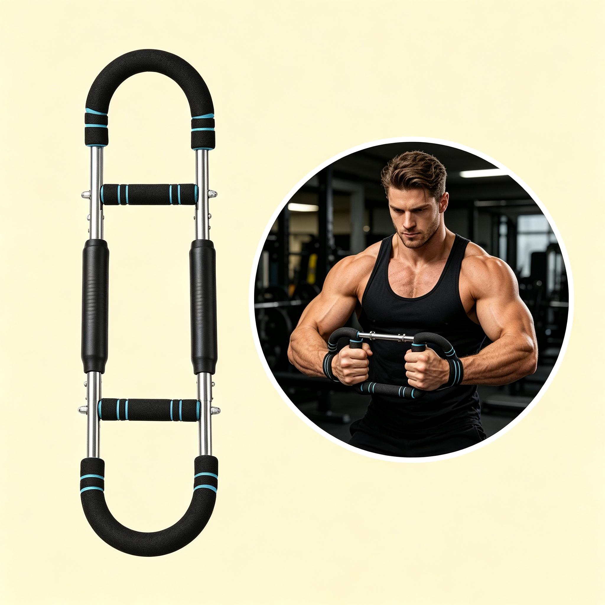 Power Twister Arm Strengthener - Unisex Compact Home Workout Gear, Portable Steel Spring Strength Train Tool with Adjustable Grip, Secure Hold for Upper Body Training, Functional Gear