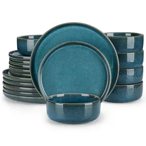 Blue Ceramic Plate Set