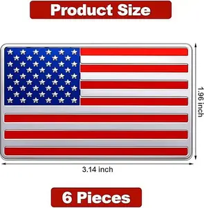 【Father's Day Gift Idea】5"x3" 3D Zinc Alloy US Pride Patriotic Emblem Decal, Universal Motorcycle Car Stickers, Automotive Exterior Decor for Cars, Trucks, SUVs, Laptops, Us Pride / Nation Pride