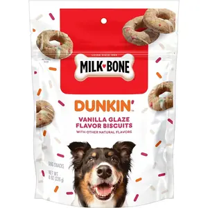 Vanilla Glaze Dog Biscuits Natural Flavors Healthy Training Treats 8 oz Bag