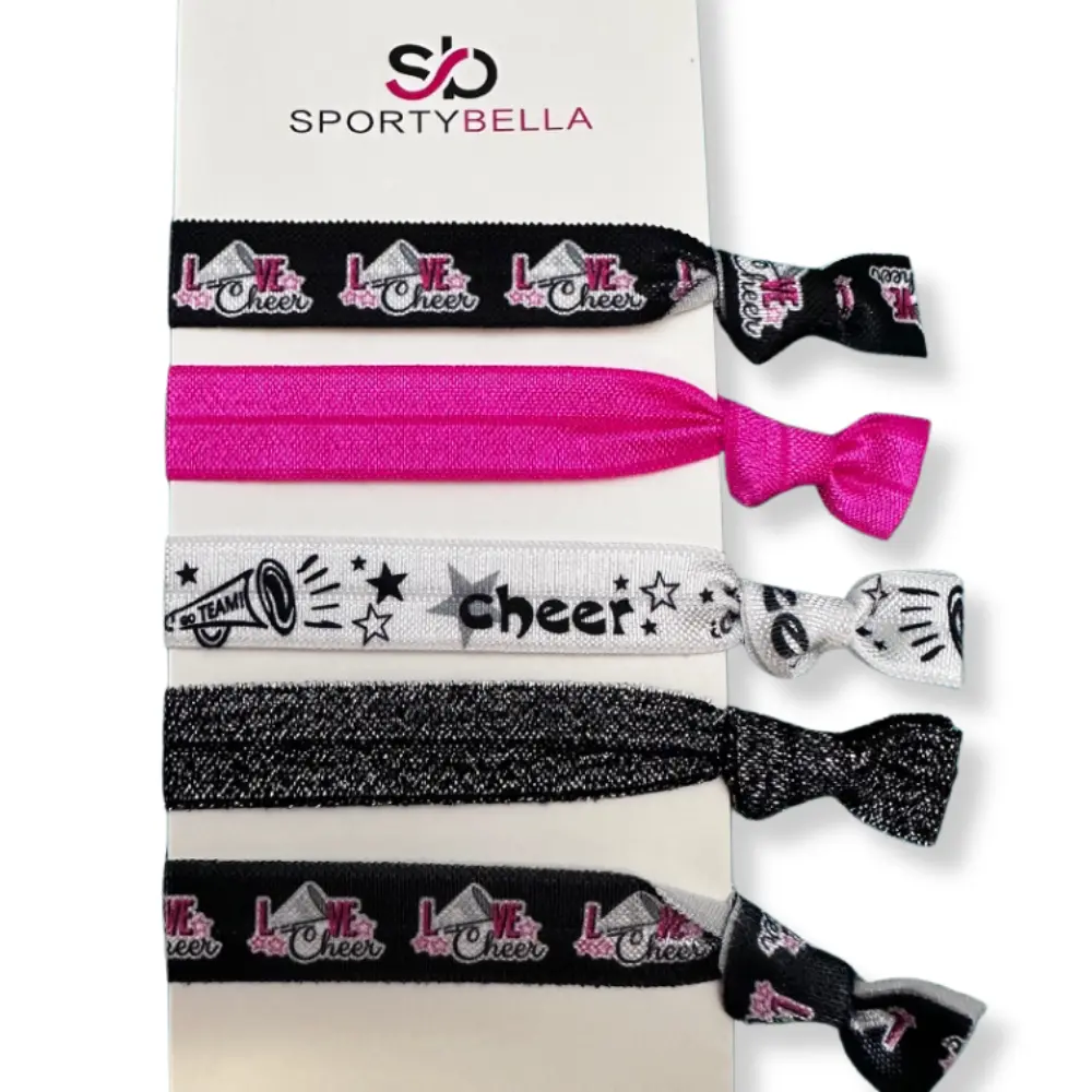 Girls Cheer Hair Ties Set - Cheer Gift for Girls