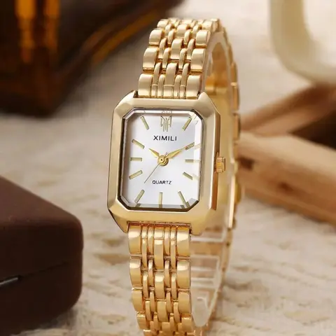Vintage Women's Luxe Steel Strap Watch, Stylish Minimalist Square Quartz Wristwatch with Gift Box, Perfect for Daily Wear and Gifting, Trendy Exquisite Design, Quartz Watches