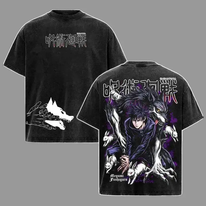 Megumi Fushiguro Season 3 Vintage Washed Oversized