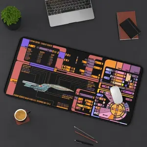 Star Trek TNG Consol LCARS Desk Mat/MTG Playmat - Perfect for Magic The Gathering - TCG Card Game Table Mat