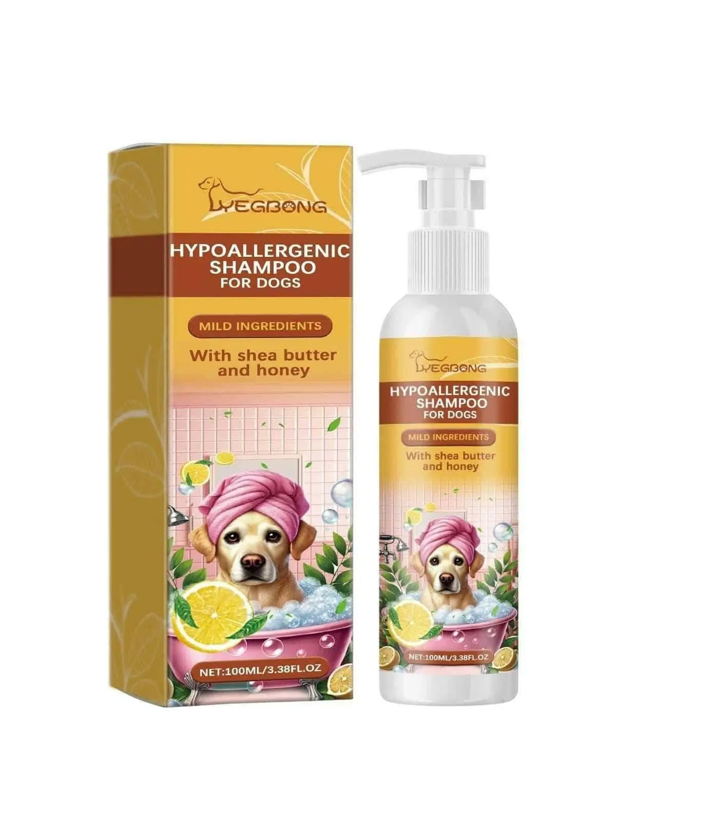 Odor Control Shampoo For Dogs - Natural Ingredients, Gentle Cleanse & Moisturizing Formula
