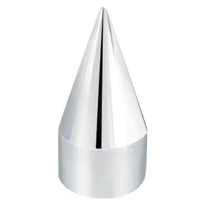United Pacific - 4-1/8 Inch Chrome Plastic Spike Push-On Lug Nut Cover (33 mm Base)