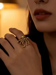 New Ocean Series Unique Octopus Women's Open Ring, Stylish Jewelry Accessory, Perfect Gift for Her, Trendy Fashion Statement Piece