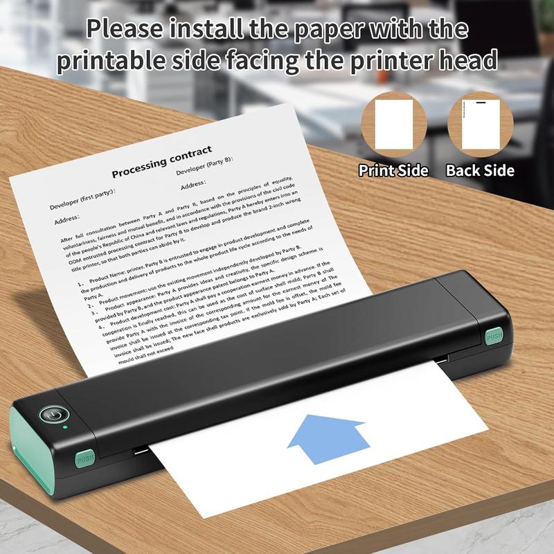 Thermal Printer Paper 8.5 x 11 Inch, 100 Sheets  Letter Size Thermal Paper, Folded, Continuous, Perforated, Compatible with A4 Portable Thermal Printer