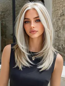 13x6 Hand-Woven Lace Wig, Fashion Highlights, Natural Look, Easy Care, Suitable for Daily Wear & Holidays