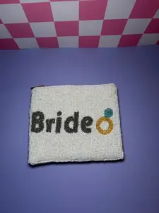 XL Bride- Beaded Pouch (White)