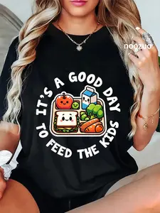 100% Cotton Lunch Lady Appreciation School Cafeteria Staff Worker Crew T-Shirt