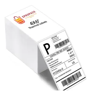 4x6" Direct Thermal Shipping Labels Paper White