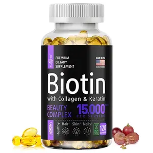 Balincer Biotin with Collagen Health Supplements - Support skin,nails and hair health,120 Capsules