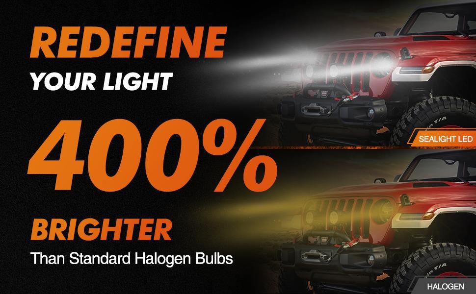 2002 Isuzu Trooper 9004/HB1 15W 6000K White IP67 LED Headlight Bulb 2PCS SEALIGHT S1