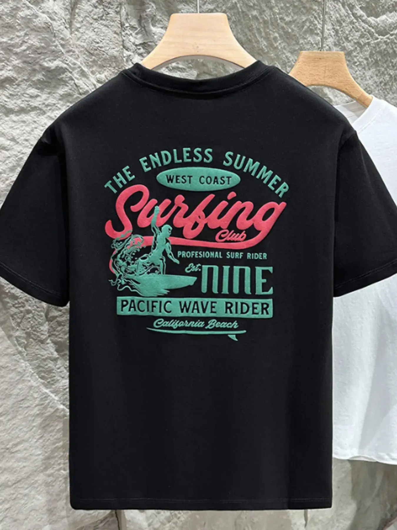Men's Plus Size Stretchy Cotton Graphic Round Neck Short-Sleeve Casual T-Shirt - Menswear Essential Top Clothes