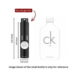 Calvin Klein CK All Eau de Toilette 8ml / 0.27oz – 100% Original Authentic Decanted Perfume Spray (Unisex)