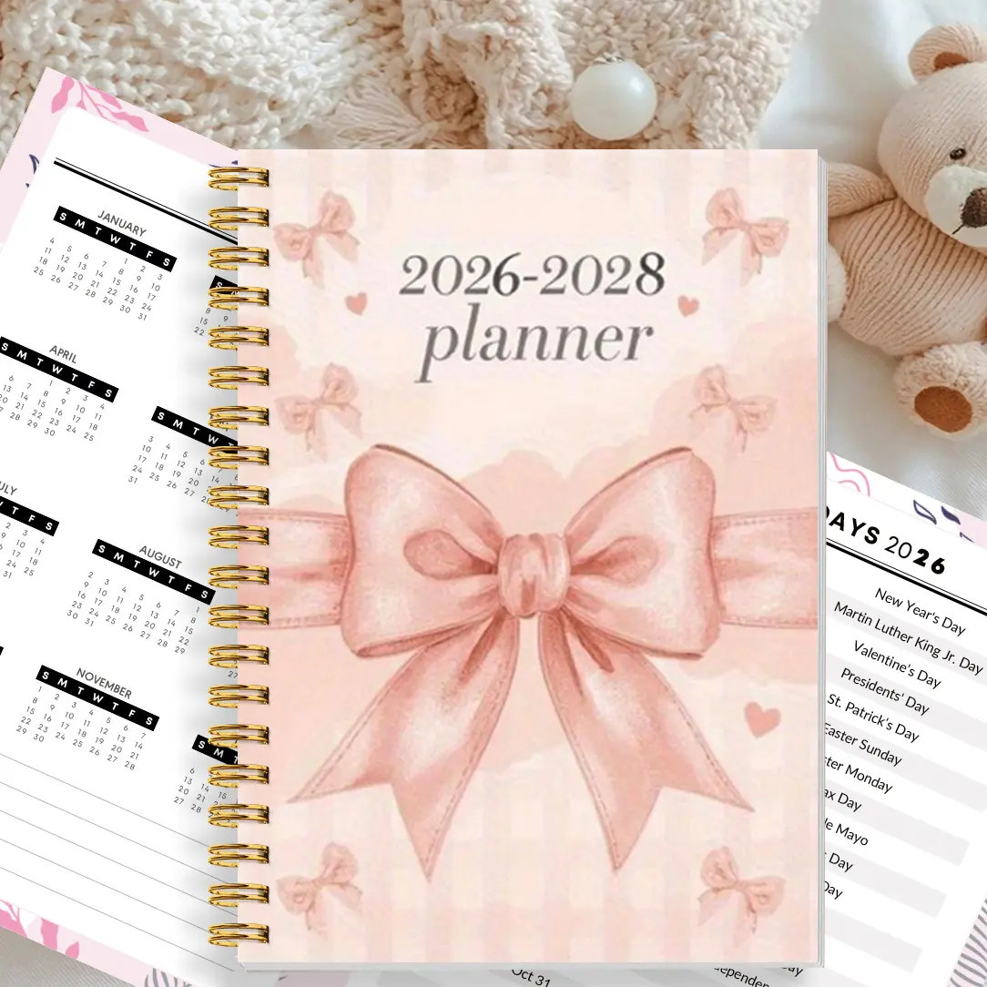 2026-2028 3-Year Calendar Notebook Calendars Planners Monthly Budget Planner: Includes 3 Categories of Monthly Schedule Goal Trackers, Home Task Management Book; Features Annual Overview, Monthly Calendar Display, To-Do Lists, Important Matte