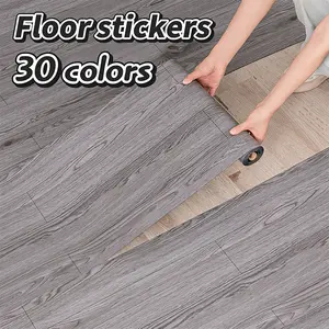 Peel and Stick Floor Tile，2 Roll Vinyl Flooring Roll 15.75"x 118.11"/25.8Sq.Ft Wood Grain Peel Stick Floor Tiles, kitchen mats for floor，Suitable for floor decoration in living rooms, kitchens, and any other room vinil  floors self-adhesive wall decal