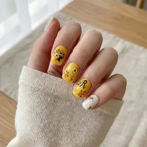 Bee Nail Stickers, Flower Embossed Nail Art Decals | Easy DIY (192)