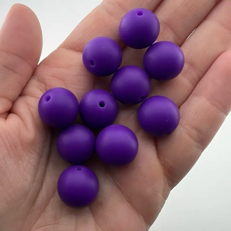 M3-15mm Silicone Beads by Color 10pk (Packs will be mixed together)