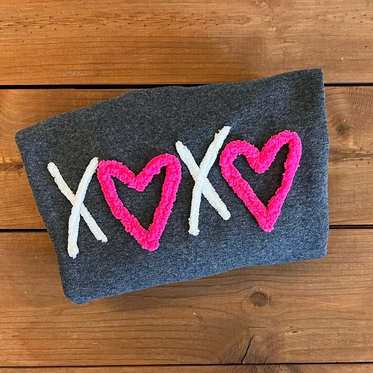 Love Sweatshirt, Embroidered Yarn Sweatshirt, Valentine’s Sweatshirt, Valentines Embroidered Sweatshirt