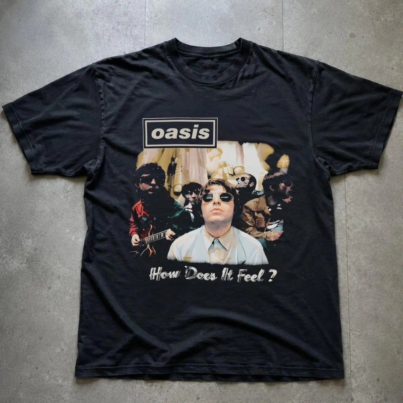 Black Oasis How Does It Feel Band Graphic T-shirt, Cotton Unisex T-shirt, Gift For Fan
