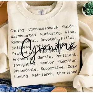 Words Grandma Graphic Pullover