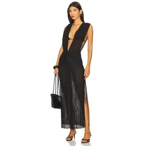 Vix Swimwear Cindy Long Cover Up in Black