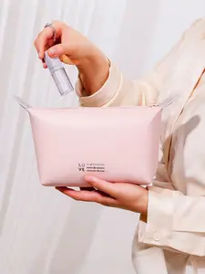 Fashion PU Dumpling Makeup Bag, Makeup Organizer Pouch, Simple Stylish, Large Capacity Portable Waterproof Washbag