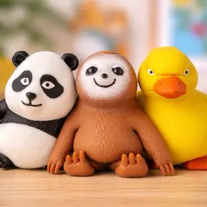 Keycraft animal Stretch N Smash Sand Squishy Squish sensory Stress Relief Ice Toy for Kids Ages 3+DUCK SLOTH PANDA