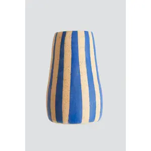 Blue Striped Vase