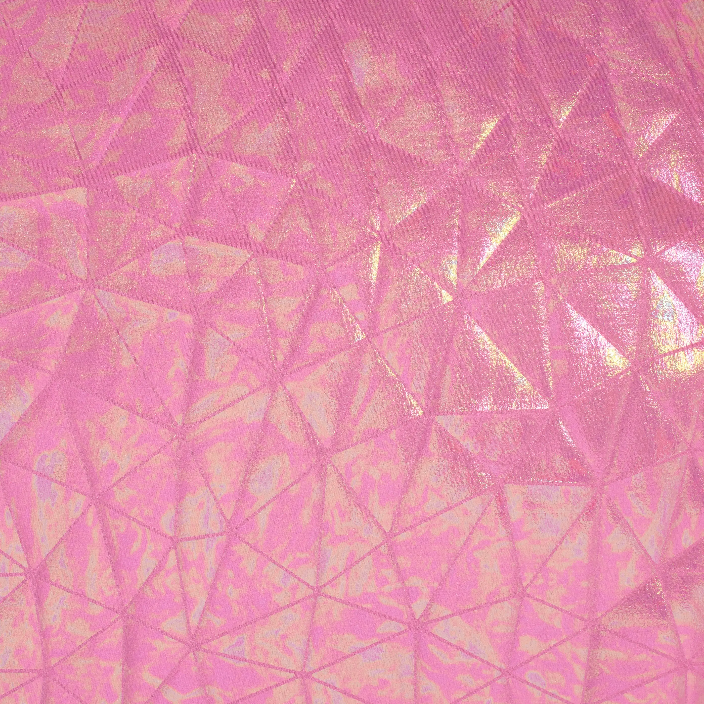 Holographic Spandex-Nylon Blend Fabric, Bohemian Holographic Print, 4-Way Stretch for Activewear, Swimwear, Machine Washable Dressmaking & Bold Fashion Use, Bohemian Print, Flexibility, Sold Per Yard