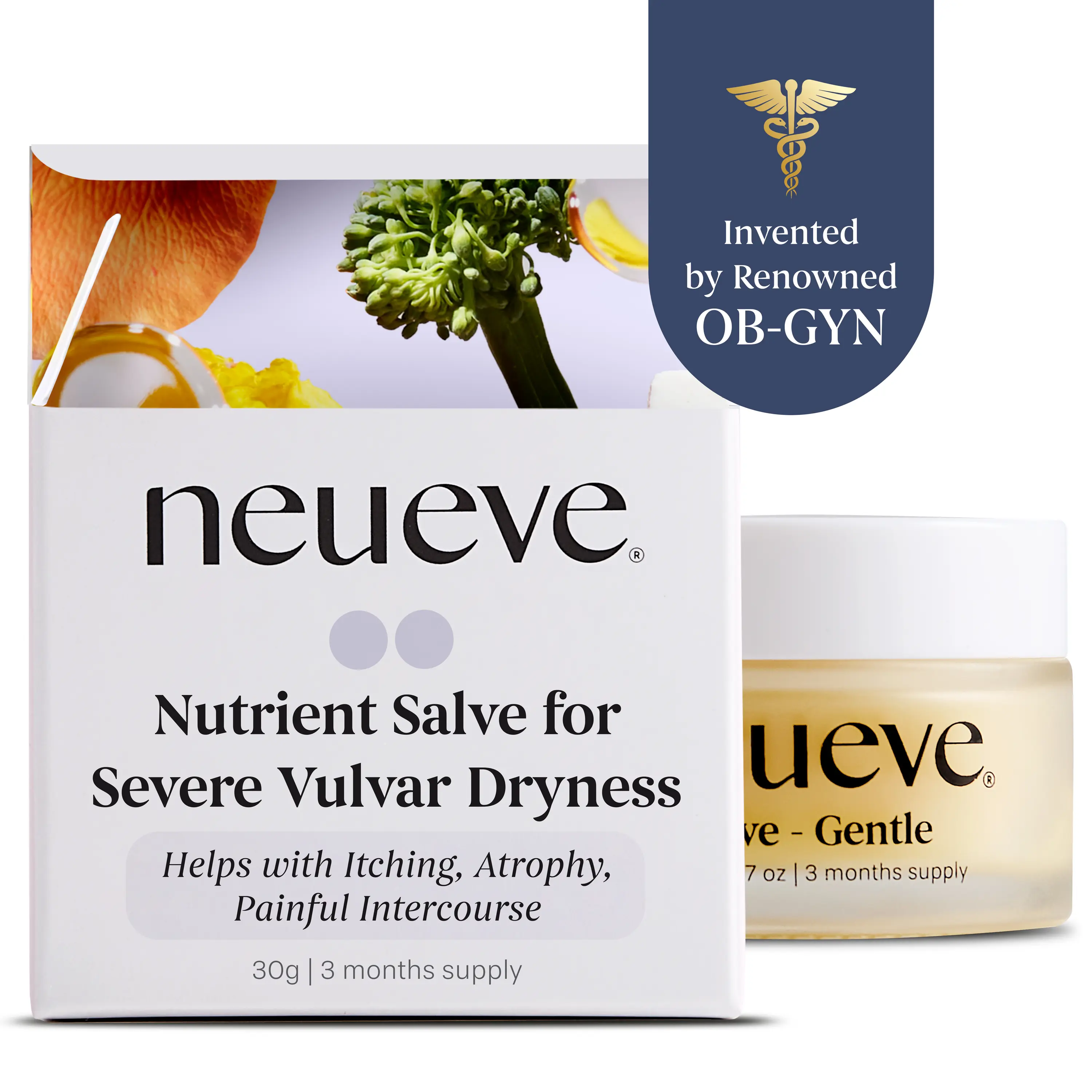Salve-Gentle | For Age 70+ Vulvar Pain and Dryness | For Vaginal Atrophy and Shrinking in Postmenopause | NeuEve