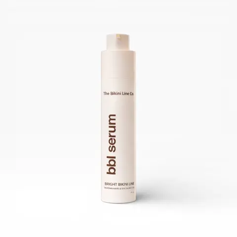 BBL Serum - 3-in-1 Bikini Line Serum - Designed for ingrown hairs, dark spots, razor bumps, and irritation. Salicylic acid, kojic acid, niacinamide, and aloe vera work together to smooth, brighten, and calm skin after shaving or waxing.