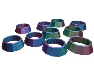 Pack of 10 Multi Color Ring Displays for 3/4" to 1" Marbles lot 5508
