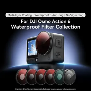 Djl Action6 Waterproof Filter Lens, Dji Anti-Fog Protective Lens, Sports Camera Accessories, Durable & Clear Optics
