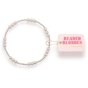 ILY Pearl Bracelet in Silver