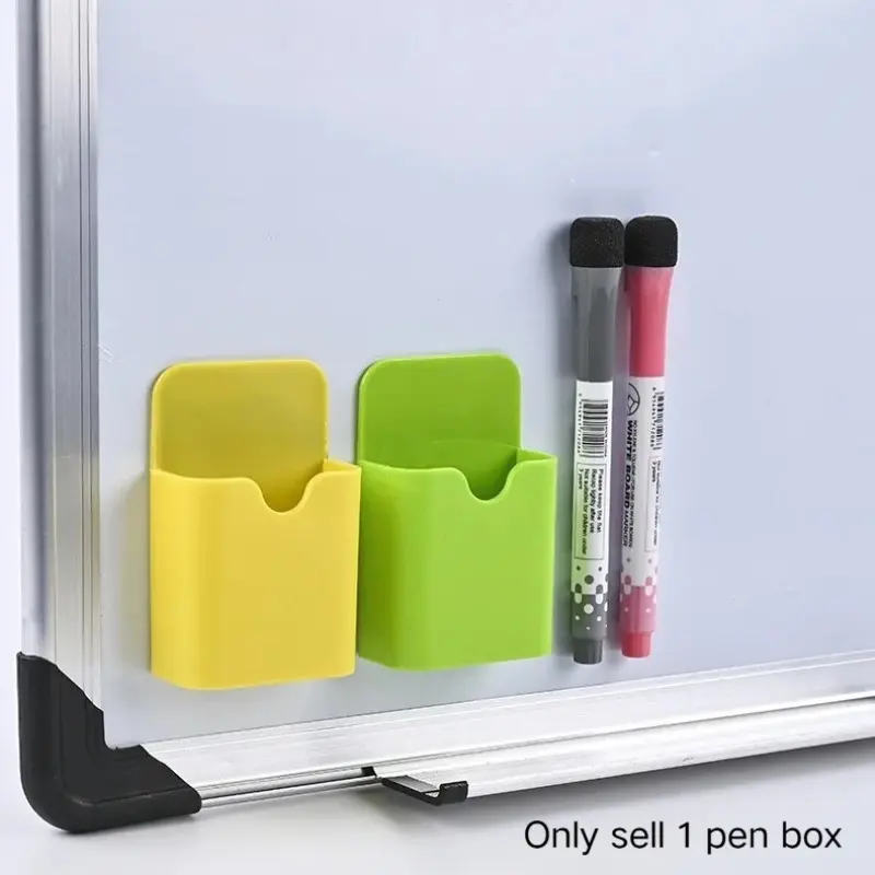 1PC Pen Box Teaching Whiteboard Magnetic Storage Pencil Box Chalk Box Board Eraser Box Magnetic Suction Hanging Plastic Box