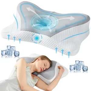 Butterfly-Shaped Memory Foam Pillow - Ergonomically Designed for Neck, Slow Rebound, Relaxing Sleep Neck Pillow, Suitable for Back And Side Sleepers, with a Machine-Washable Pillowcase,pad comfort