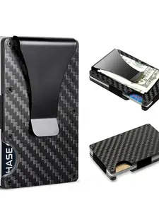 Men's Slim Card Holder, RFID Blocking Aluminum Alloy Card Holder, Portable Multifunction Card Holder For Daily Used, Credit Card Holder