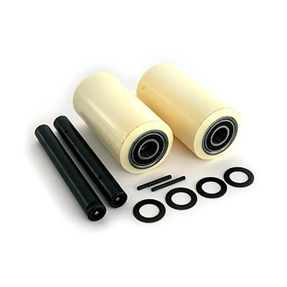 212 MAIN Crown PE 4000 Model-Specific Polyurethane Load Wheel Kit for Electric Pallet Truck, White, Easy-Install Wheels