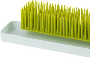 Patch Countertop Baby Bottle Drying Rack - Space Saving Bottle Rack for Drying and Organization - Kitchen Baby Needs - Baby Bottle-Feeding Supplies - Green and White