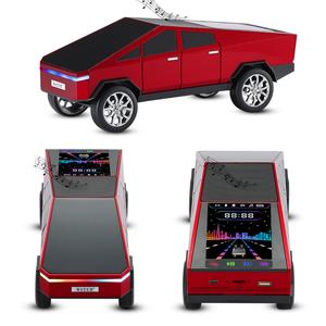 WSTER WS-580 Pickup Truck Model Bluetooth Speaker Cybertruck Style Rechargeable Portable Audio with USB TF AUX FM TWS Stereo Sound Great for Indoor Outdoor Parties Perfect Birthday and Father's Day Gift Connection Wireless Speaker