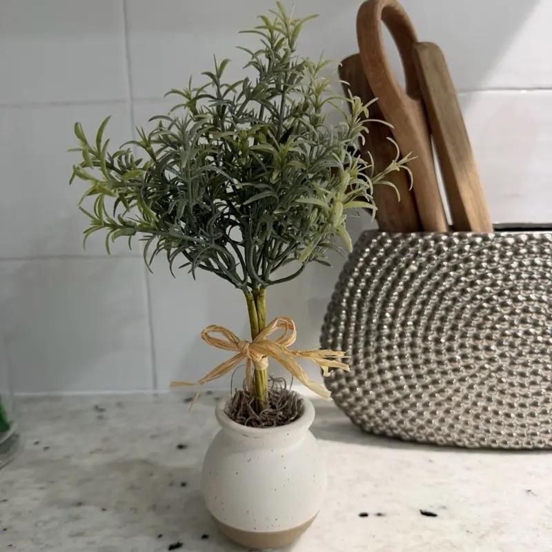 Faux Mini Rosemary Topiary